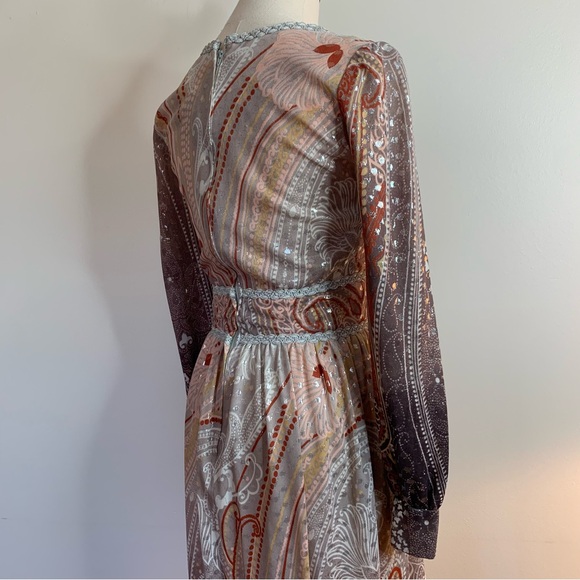 Toni Todd 1960s Ombre Paisley Lamé Maxi Dress - Picture 8 of 12
